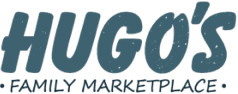 A theme logo of Hugo's Family Marketplace